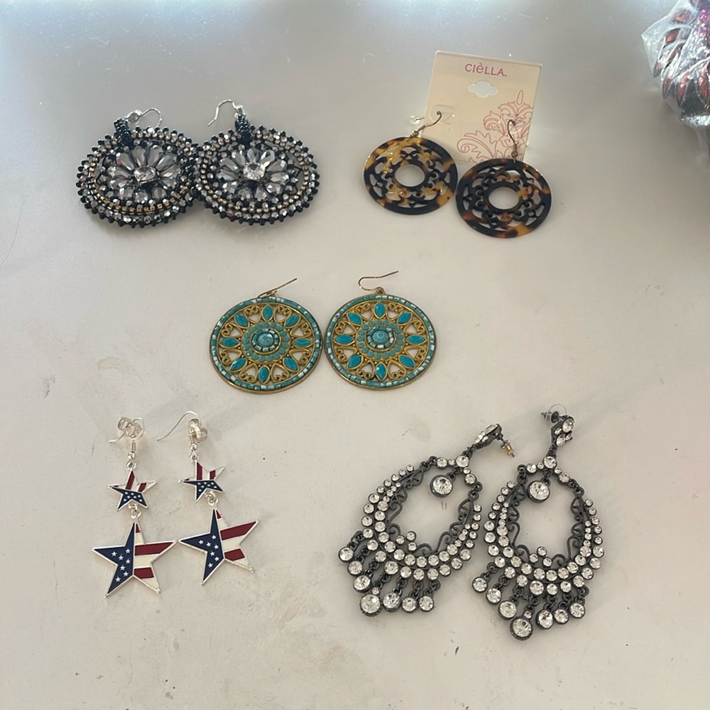 Pendant statement earrings